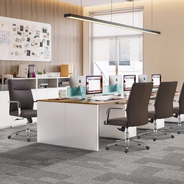 Adjustable Swivel Office & Reception Chair with Bow Frame – Conference & Guest Chairs (1) Bow frame office swivel chair for reception and conference use