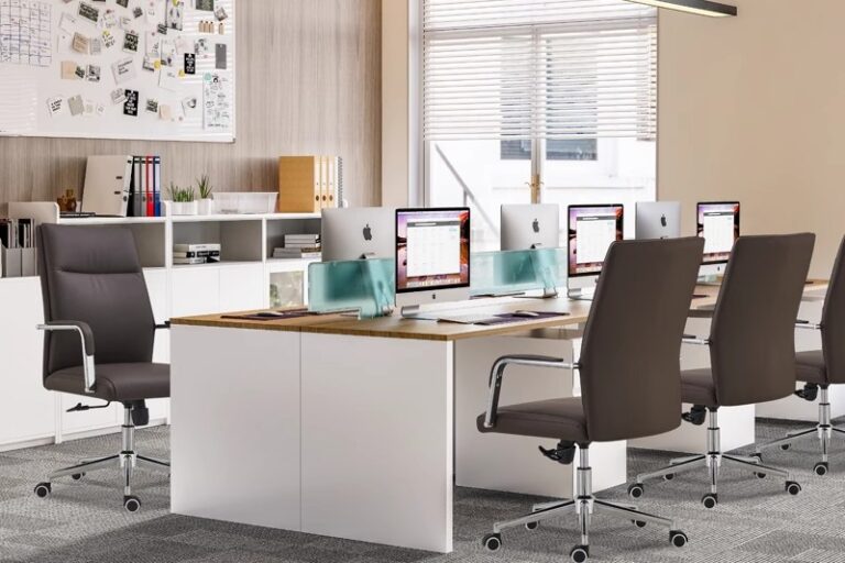 Bow frame office swivel chair for reception and conference use