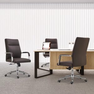 Bow frame office swivel chair for reception and conference use