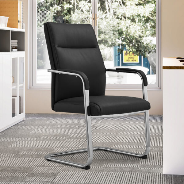 Bow frame office swivel chair for reception and conference use
