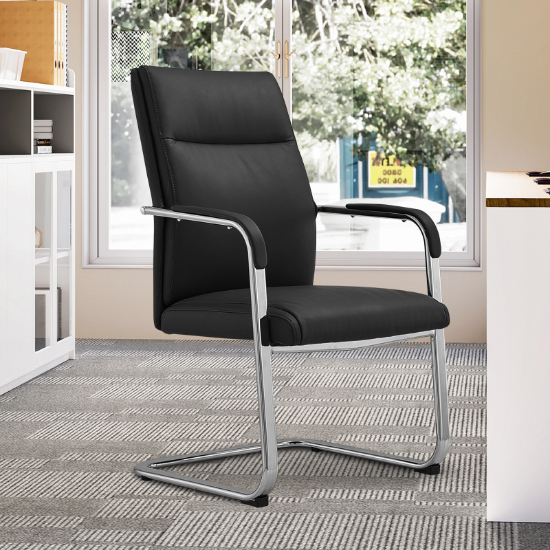 Bow frame office swivel chair for reception and conference use