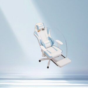 Ergonomic gaming chair with 4D armrests for long sitting and streaming use