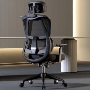 Ergonomic office chair with hollow-back design for comfort and airflow