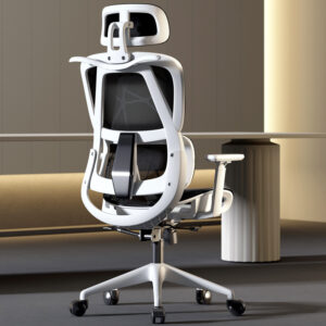 Ergonomic office chair with hollow-back design for comfort and airflow