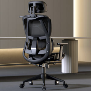 Ergonomic office chair with hollow-back design for comfort and airflow