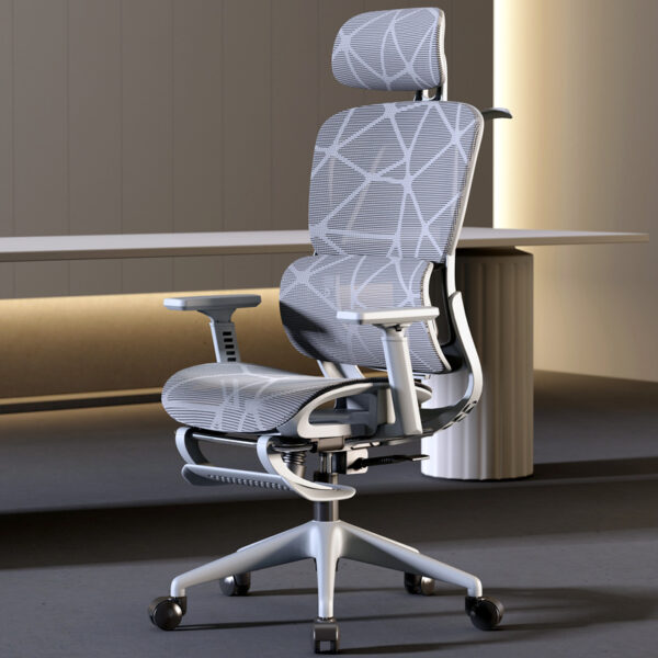 Ergonomic office chair with hollow-back design for comfort and airflow