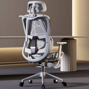 Ergonomic office chair with hollow-back design for comfort and airflow