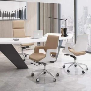 Luxury ergonomic leather swivel chair for office and home executive use
