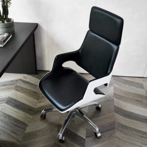 Luxury ergonomic leather swivel chair for office and home executive use