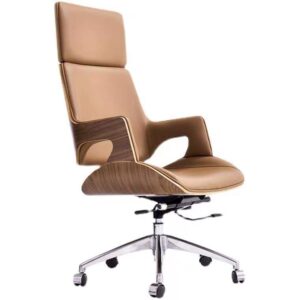 Luxury ergonomic leather swivel chair for office and home executive use