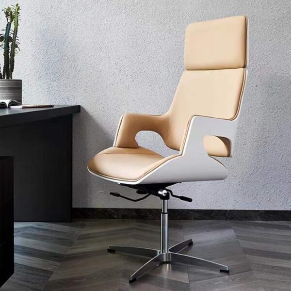 Luxury ergonomic leather swivel chair for office and home executive use