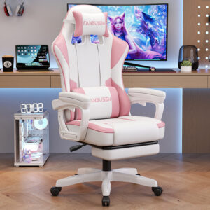 Ergonomic gaming chair with modern design for home streaming and long sitting

Image Title: