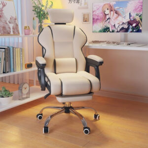 Ergonomic reclining computer chair for students, dorms, and offices