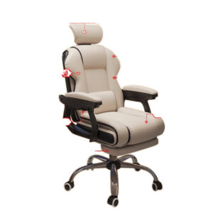 Ergonomic reclining computer chair for students, dorms, and offices