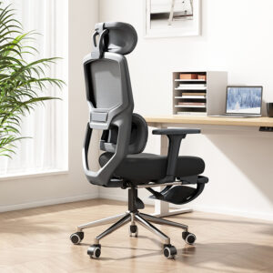 Ergonomic reclining computer chair with 3D armrests for gaming and office use