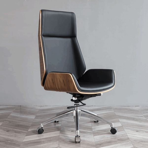 Factory Price High Back PU Leather Ergonomic Swivel Executive Office Boss Chair (5) High back PU leather swivel boss chair for executive office use