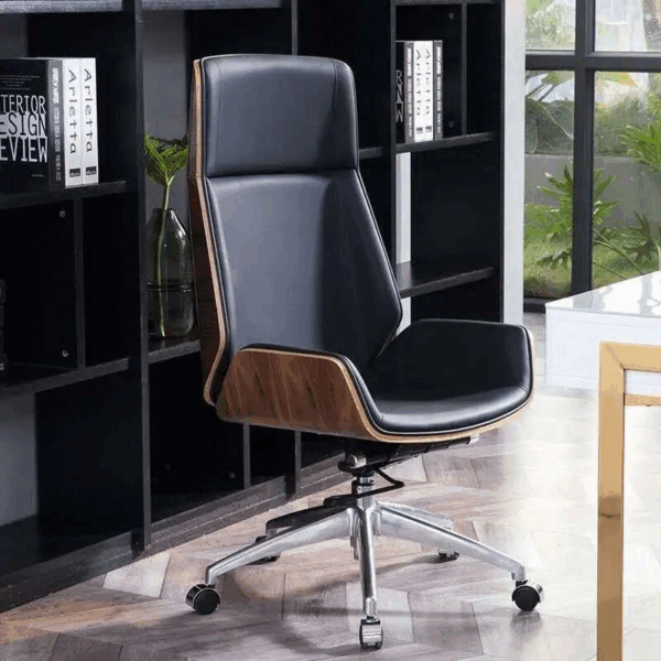 High back PU leather swivel boss chair for executive office use