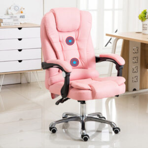  Luxury black high back leather office chair with massage function – executive swivel chair
