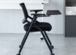 Folding training chair with writing desk for meetings and conferences