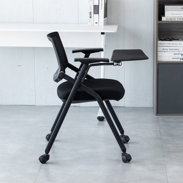 Folding training chair with writing desk for meetings and conferences