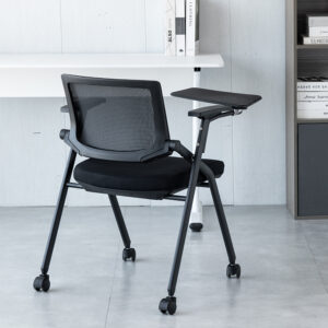 Folding training chair with writing desk for meetings and conferences