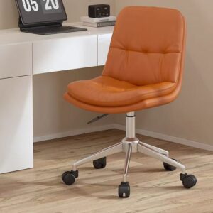  Stylish leather office chair for women – comfortable desk and makeup chair for bedroom