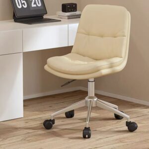  Stylish leather office chair for women – comfortable desk and makeup chair for bedroom
