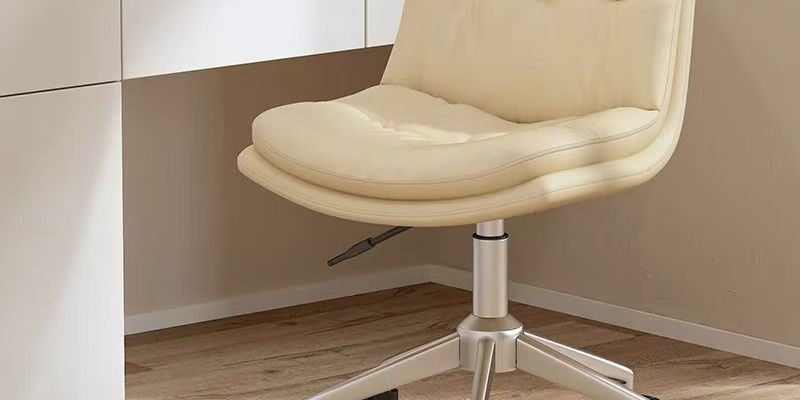 Leather Office Chair for Women – Comfortable Desk Chair for Bedroom, Makeup Vanity, and Study (7) Stylish leather office chair for women – comfortable desk and makeup chair for bedroom