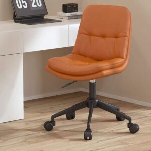  Stylish leather office chair for women – comfortable desk and makeup chair for bedroom