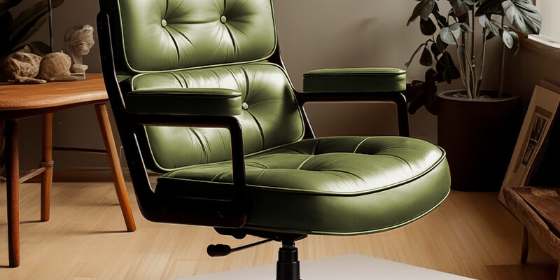 Luxury Leather Office Chair for Home Study & Long Sitting – Ergonomic Desk Chair for Girls (8) Leather office chair for home study, ergonomic and elegant