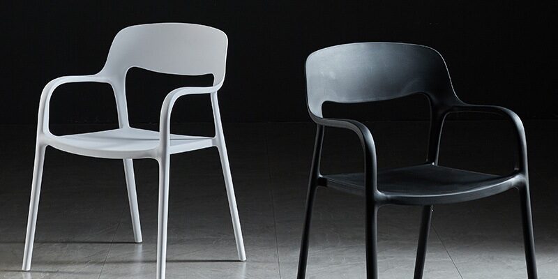 Modern Minimalist Scandinavian Dining Chair with Armrests & Backrest, Conference & Home Chairs (1) Scandinavian dining chair with armrests and backrest, modern design